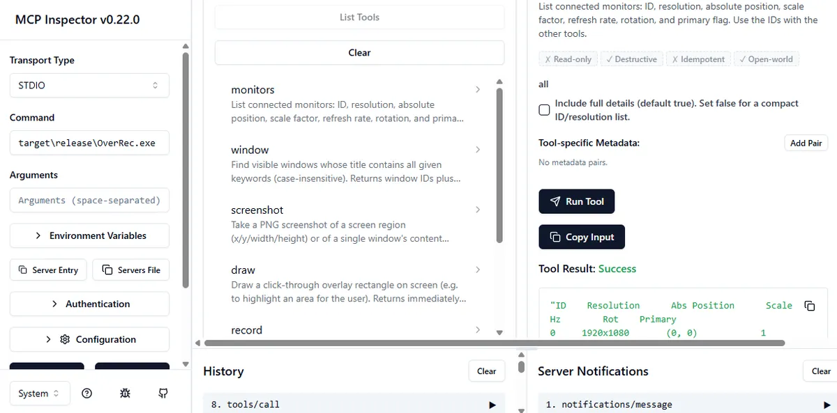 Give AI Agents Screen Control: OverRec's MCP Server