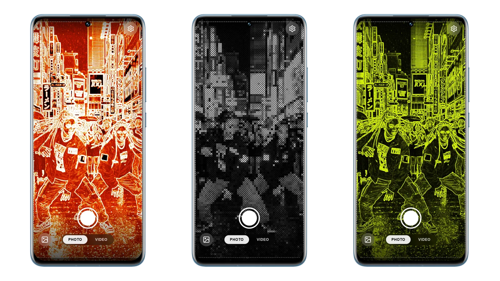 舞蹈场景的霓虹与漫画特效