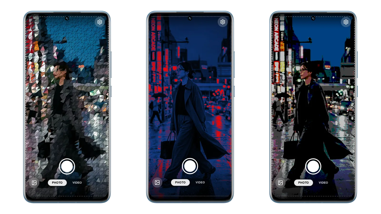 时尚场景的马赛克与双色调特效