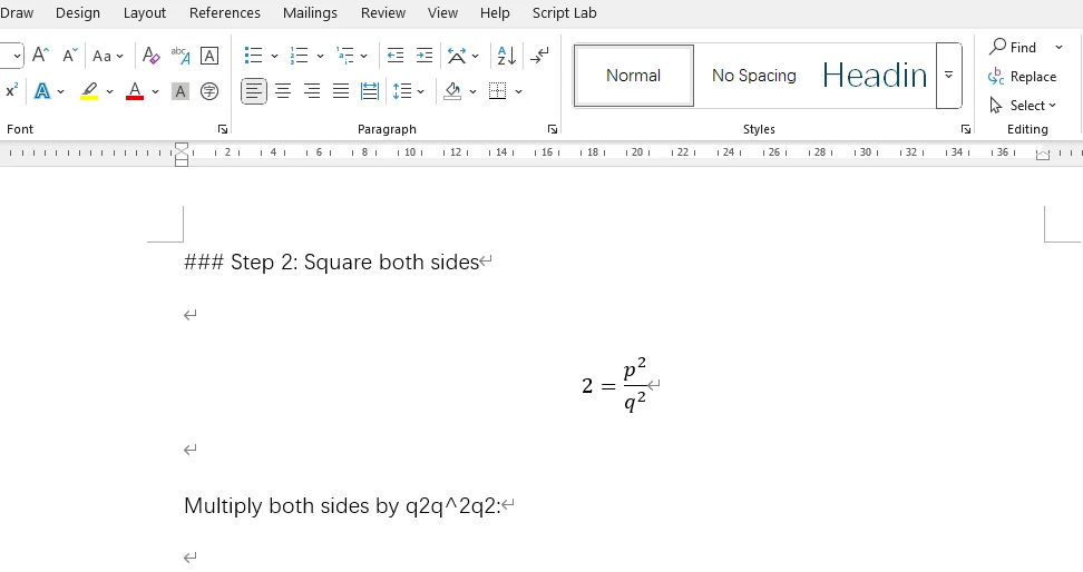 How to copy the formulas in ChatGPT response to word